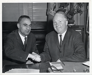 Candidate for Lieutenant Governor of Massachusetts Francis X. Bellotti and Mayor John F. Collins