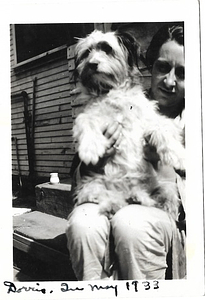 A Photograph of Dorris Bullard with a Dog