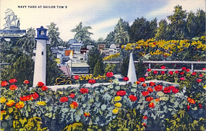 Navy yard rock garden and miniature city at Sailor Tom's