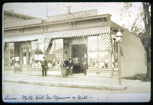 Corner Jasper & Central Street, Saugus Center, Meacom Store, 1st Drug Store, torn down 1985