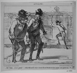 - Eh! bien...., il est gentil!..... voilà déjà qu'il s'en-va en nous disant de nous en tirer comme nous pourrons!!!....