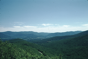 Mount Greylock Hopper to Brodie Mountain and Taconic Range seen from heath bald near Shepherd's Well Trail.