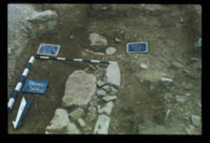 Brown soil and yellow brown fill at Trench 14, 1979