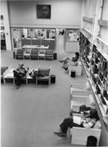 Sawyer Library Reserve Area on the lower level