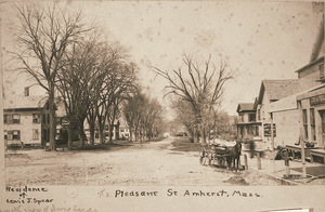 View north from the center of North Pleasant Street in Amherst