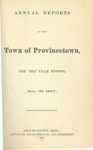 Annual Town Report - 1877