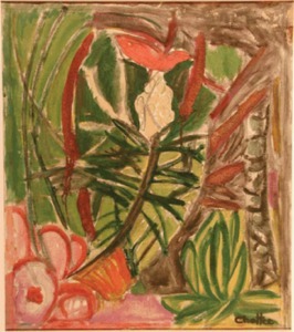 "Untitled (Tropical foliage)" Oliver Chaffee (1881-1944)