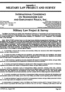 Appendix 4: Military Law Project and Survey