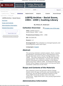 LGBTQ Archive - Social Scene, 1994 - 1999