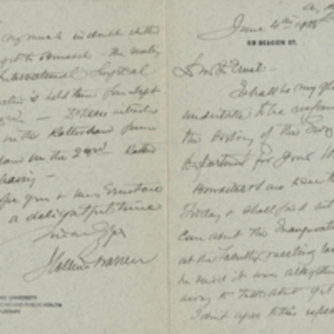 Letter from J. Collins Warren to Harold C. Ernst