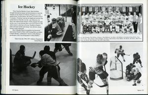 Suffolk University men's ice hockey team, from The Beacon yearbook, 1997