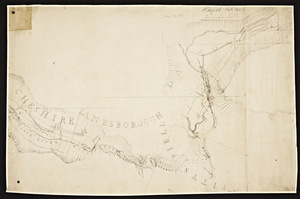Map of a proposed railroad from Pittsfield to West Stockbridge, Massachusetts and adjoining lines.