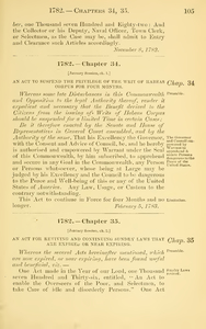 1782 Chap. 0035 An Act For Reviving And Continuing Sundry Laws That Are Expired Or Near Expiring.
