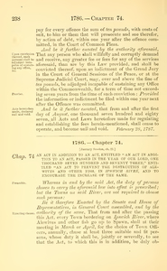 1786 Chap. 0074 An Act In Addition To An Act, Entitled "An Act In Addition To An Act, Passed In The Year Of Our Lord, One Thousand Seven Hundred And Seventy Three," Entitled "An Act To Prevent The Destruction Of Alewives And Other Fish, In Ipswich River, And To Encourage The Increase Of The Same.