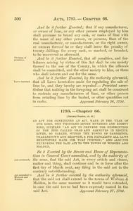 1793 Chap. 0066 An Act For Continuing An Act, Made In The Year Of Our ...