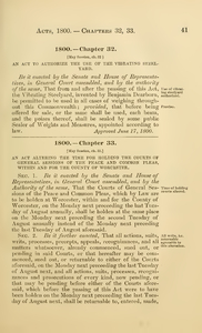 1800 Chap. 0032 An Act To Authorize The Use Of The Vibrating Steelyard.