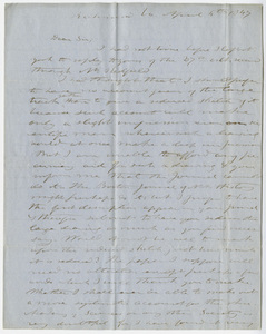 Edward Hitchcock letter to Benjamin Silliman, Jr., 1847 April 5
