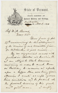 Albert David Hager letter to William Augustus Stearns, 1864 March 1