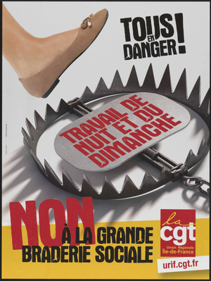 Tous en danger! Travail de nuit et du dimanche : Non à la grande braderie sociale