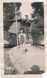 Standing in front of Christopher Gibson Elementary