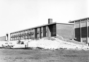 Stoneham Junior High School under construction, 1968
