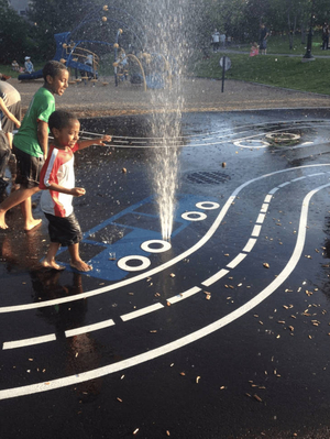 Cooling off in summer days