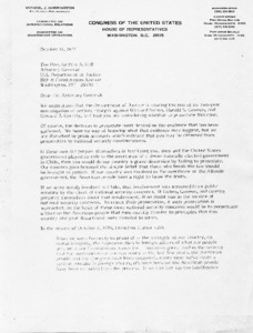 Letter to Griffin B. Bell, from Michael J. Harrington