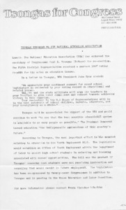 Tsongas endorsed by the National Education Association