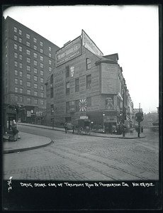 Drug store corner of Tremont Row and Pemberton Square