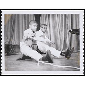 Two boys performing at the Roxbury Boys' Club Talent Show