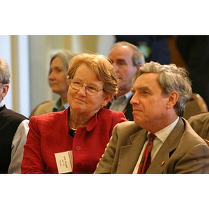 Richard Freeland and Jean Tempel in the audience at the Training Future Innovators Entrepreneurs Panel