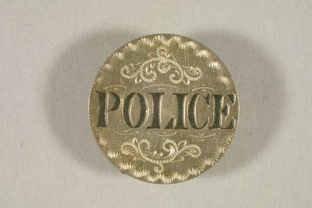 "Police" Badge Love Token Brooch
