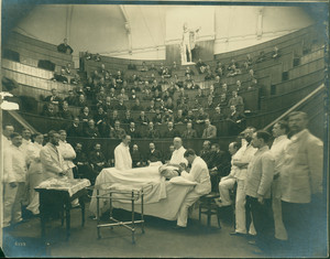 Operation re-enactment, Bigelow Theater, Harvard Medical School, Massachusetts General Hospital, Boston, Mass., February 25, 1893