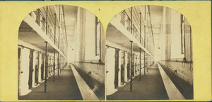 Stereograph of the Massachusetts State Prison School, north wing, Charlestown, Mass., undated