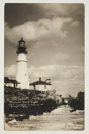 Postcard, Portland Head Light, oldest lighthouse in America 1791, Ralph F. Blood