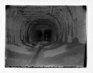 Beacon Hill Tunnel, sec.1, looking west toward the turn arches