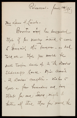 Maxwell Greene to Thomas Lincoln Casey, June 19, 1895 - Digital ...