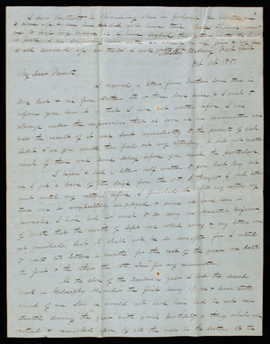Thomas Lincoln Casey to General Silas Casey and Abby Pearce Casey, October 1, 1851
