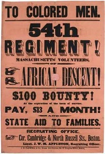 To Colored Men. 54th Regiment! Massachusetts Volunteers, Of African Descent