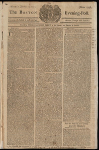 The Boston Evening-Post, 25 January 1773