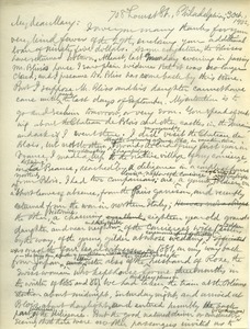 Letter from Benjamin Smith Lyman to Mary Lyman