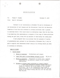 Memorandum from Mark H. McCormack to Thomas V. Koykka