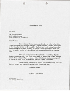 Letter from Mark H. McCormack to Maurie Luxford