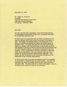 Letter from Mark H. McCormack to Robert A. Anderson