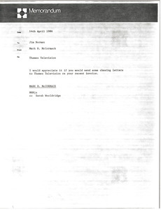 Memorandum from Mark H. McCormack to Jim Norman