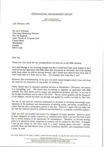 Letter from Mark H. McCormack to Ian F. Edwards