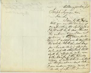 Letter from Bradford R. Mood to Joseph Lyman