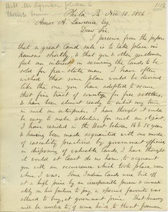 Letter from James French to Amos Adams Lawrence