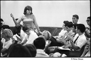 United States Student Press Association Congress: unidentified woman making a statement from audience