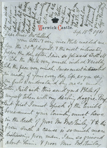 Letter from Elizabeth Battey to Elizabeth E. McCulloch